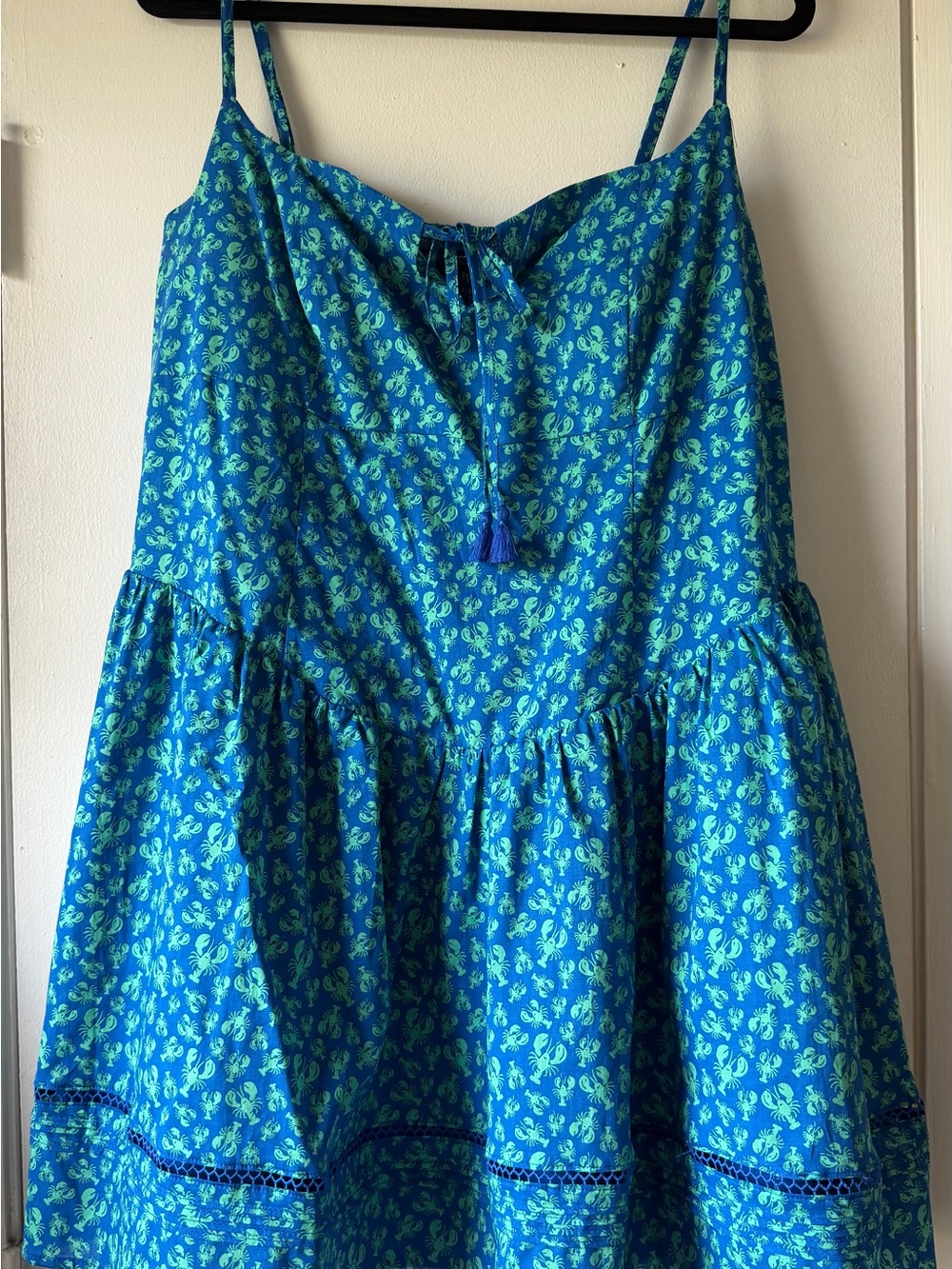 Blue Green Printed Tiered Skirt